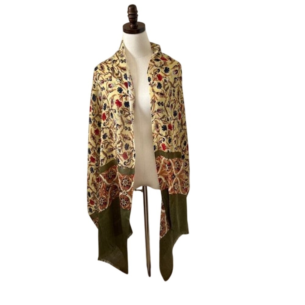 Ottoman Queens Exclusive‎ Floral Scarf Women Multi Color Cottagecore Botanical